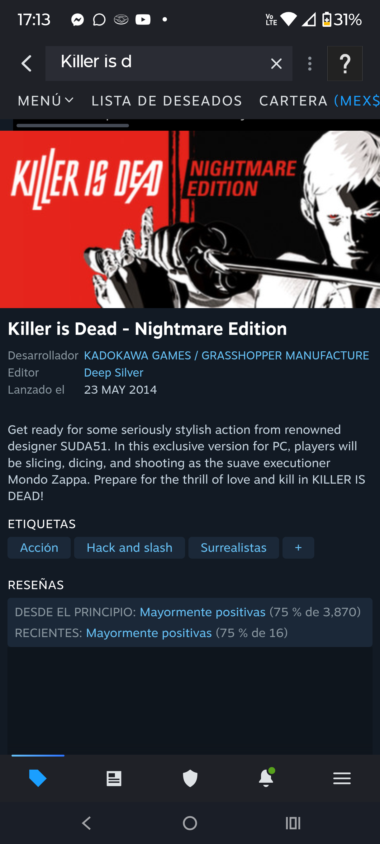 Killer is Dead Steam