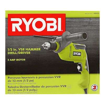 Home Depot: Ryobi, Rotomartillo de Percusión de 1/2 / Velocidad Variable / Reversible (Exclusivo en tienda)