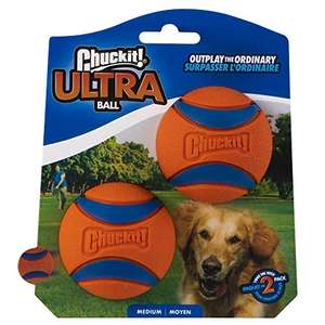Amazon: Chuckit! Ultra Ball, Anaranjado, Mediana, 2.5 pulgadas, 2 piezas