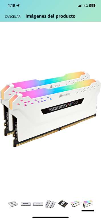 Amazon - CORSAIR VENGEANCE RGB PRO WHITE 16GB (2x8GB) DDR4 3600