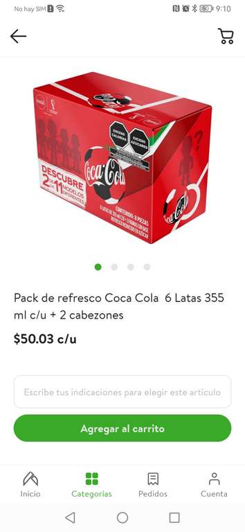 Cajita de 6 Coca colas+2 cabezones coleccionables Bodega ahorrerá y Walmart