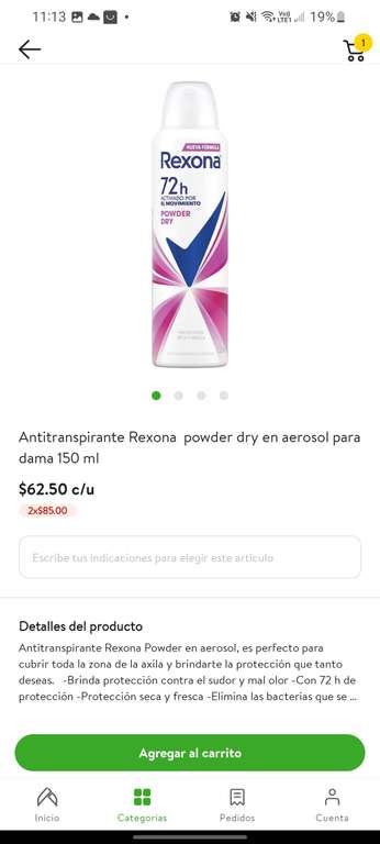 Despensa Bodega Aurrera: Desodorantes rexona 2x$85