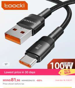 AliExpress: Cable Toocki 100W USB Type C
