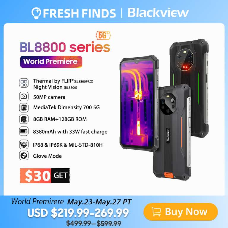 AliExpress: Blackview BL8800 Pro 8GB 8380mAh