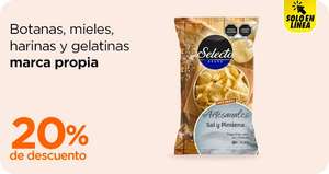 Chedraui: 20% de descuento en botanas, mieles, harinas y gelatinas Chedraui y Selecto (Exclusiva tienda en línea)