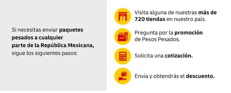 DHL: 30% Descuento en envíos pesados (México)