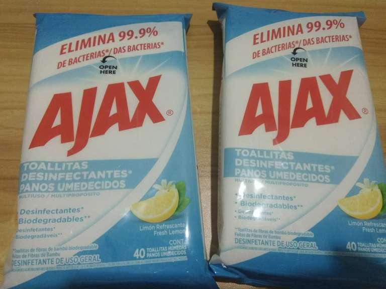 Walmart: Ajax Toallitas Desinfectantes