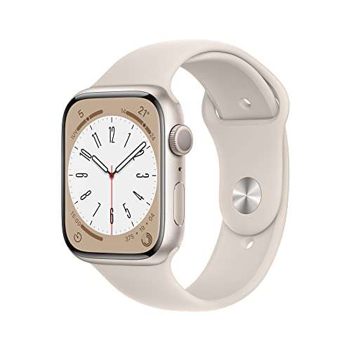 Amazon: Apple Watch Series 8 (GPS) Smartwatch con Caja de Aluminio Blanco Estelar de 45 mm