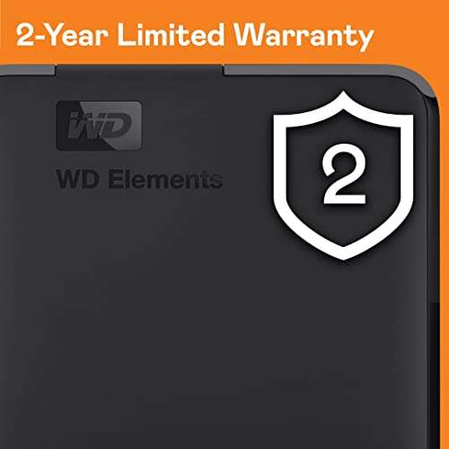 Amazon: Western Digital - Disco duro externo portátil Elements de 2 TB - USB 3.0 - WDBU6Y0020BBK