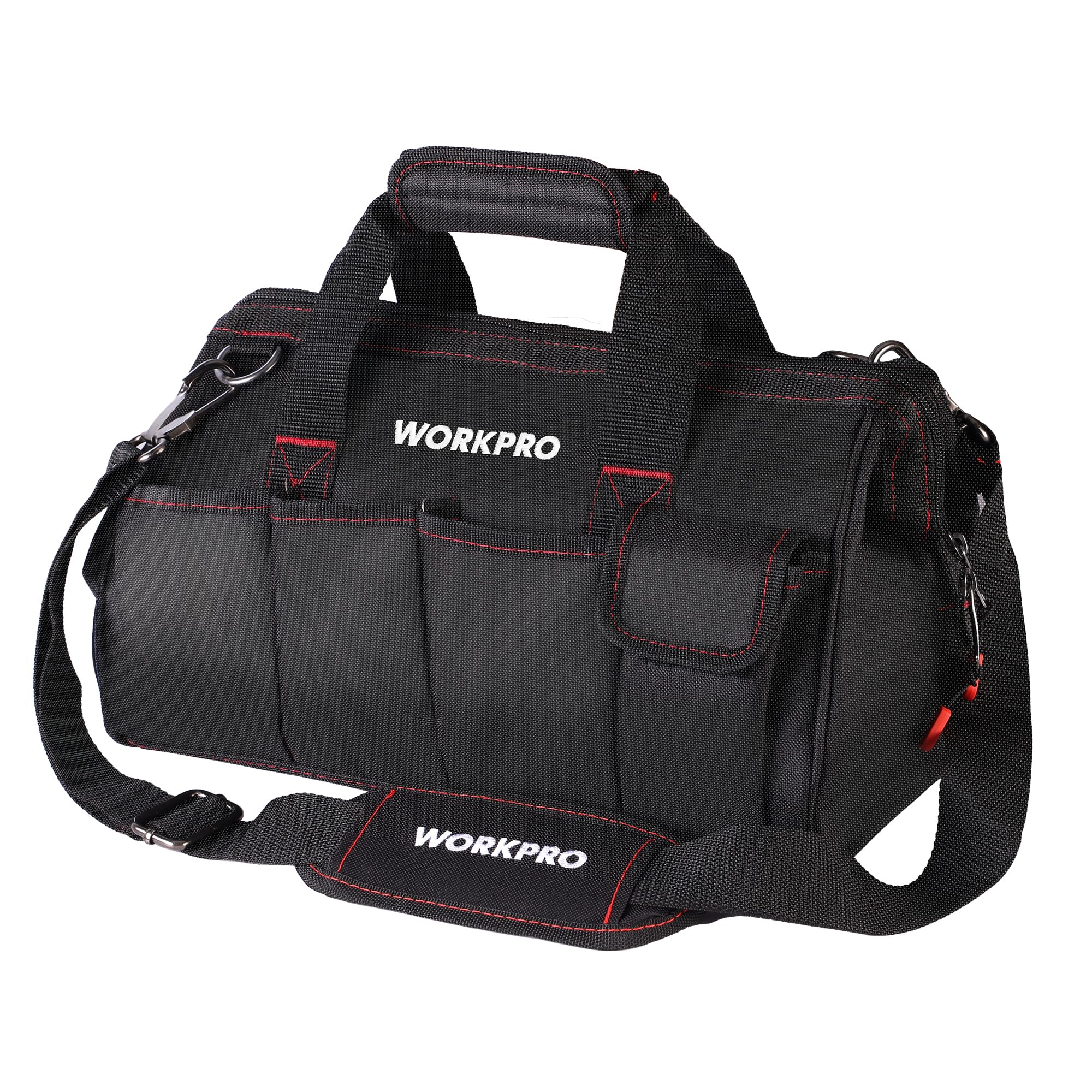 AMAZON: WORKPRO - Bolsa de herramientas de 35,5 cm, organizador de herramientas multibolsillos con correa de hombro ajustable, W081021A