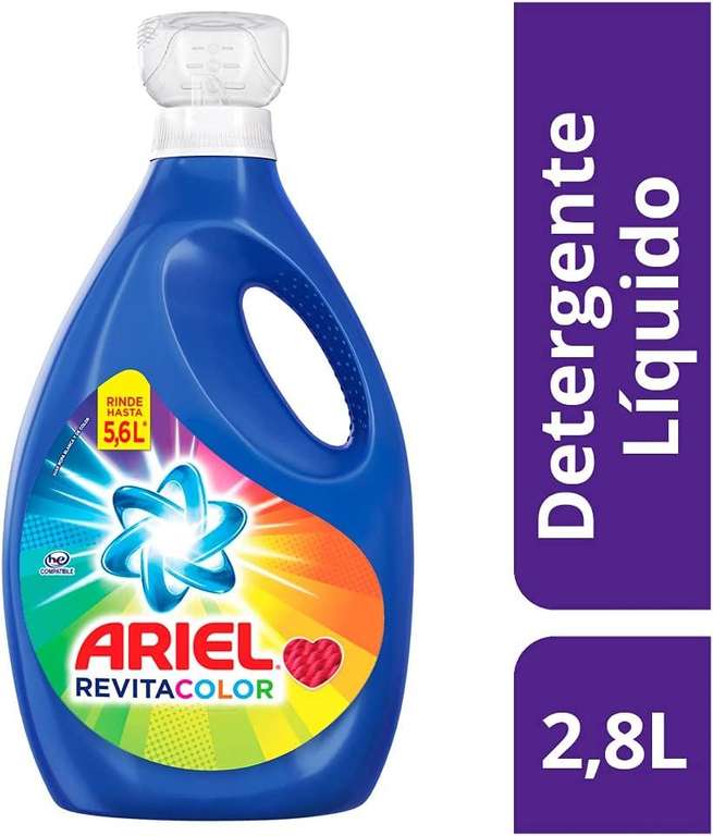 Amazon: Ariel Líquido Detergente RevitaColor 2.8 Lts.