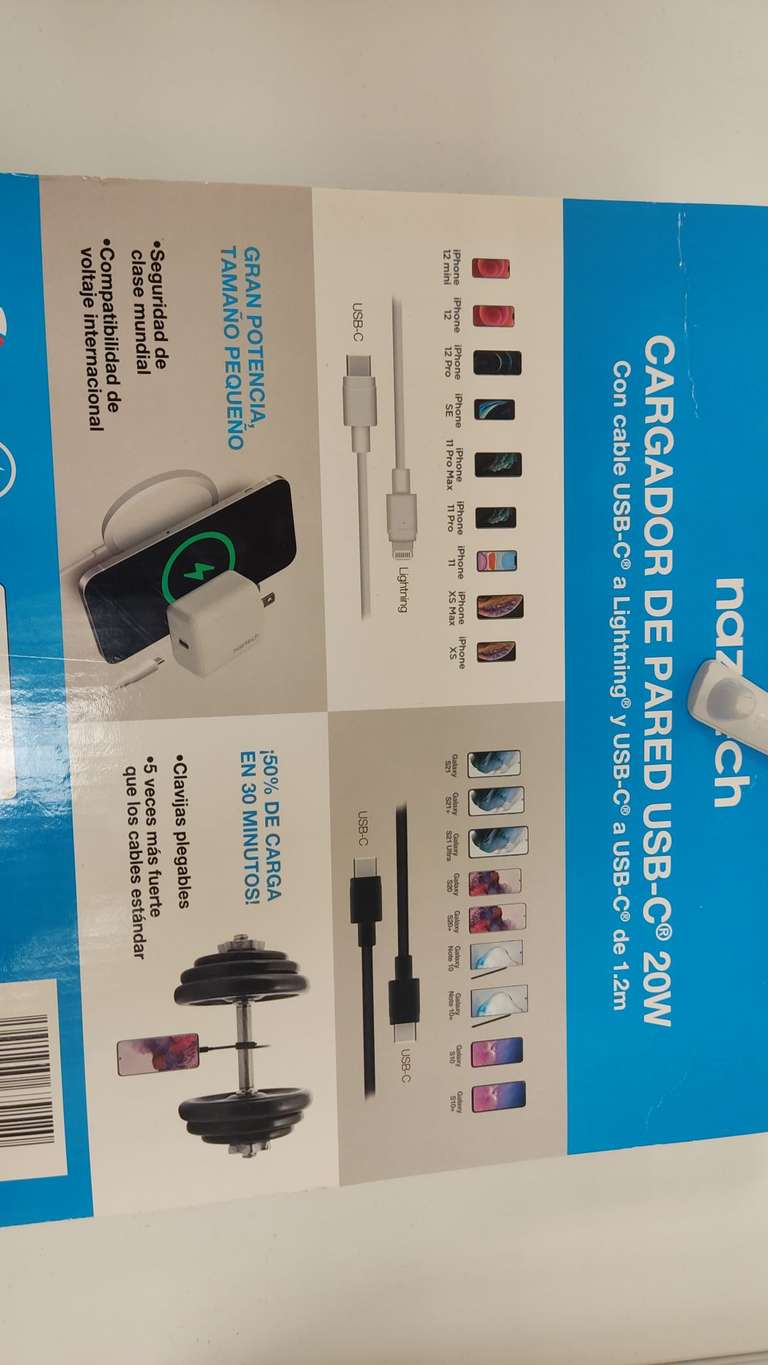 Sam's Club: Cargadores iPhone y Android 20w