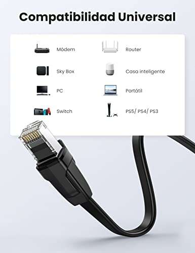 Cable de red CAT8 RJ45 40Gbps 2000Mhz Cable de conexión de alta velocidad  para enrutador de computadora portátil Universal Accesorios Electrónicos