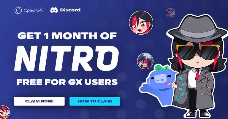 1 mes gratis de discord nitro descargando opera gx
