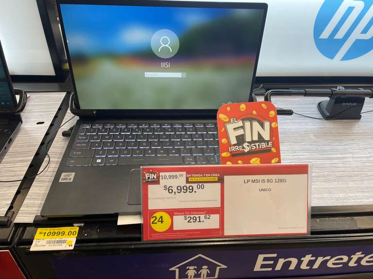 Walmart: laptop msi ci5 8 gb ram 128 gb
