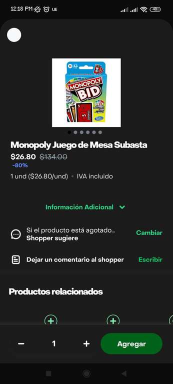 Monopoly BID Juguetibici en rappi