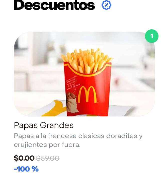 Rappi: McDonald's papas GRATIS