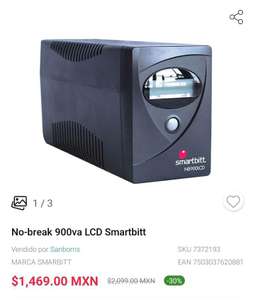 Sanborns: No Break NB900LCD de Smartbitt