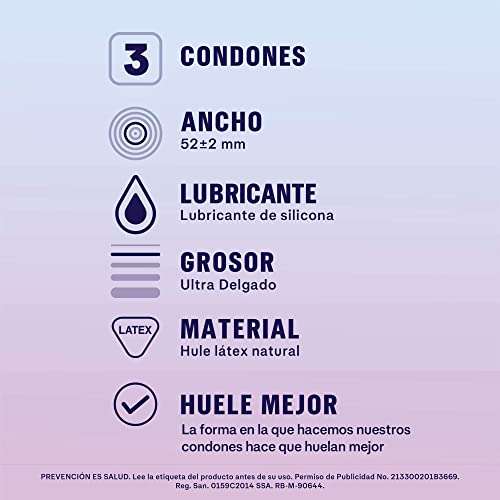 Amazon Planea y Ahor..:Sico Invisible, condones ultra delgados de hule látex natural, cartera con 3 piezas