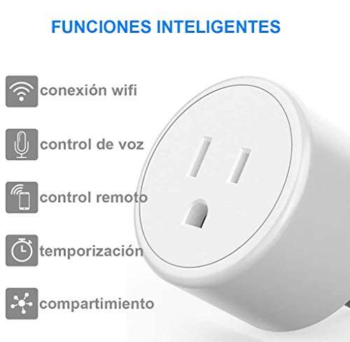 AMAZON: 4 EnchufeS Inteligente Wifi, Smart Plug, Función de Temporización, Control de Voz, Compatible con Alexa Y Google (Pack de 4)