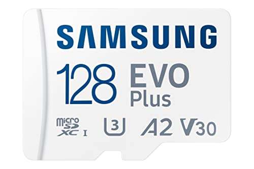 Amazon: SAMSUNG EVO Plus - Tarjeta de Memoria Micro SD 128 GB + Adaptador