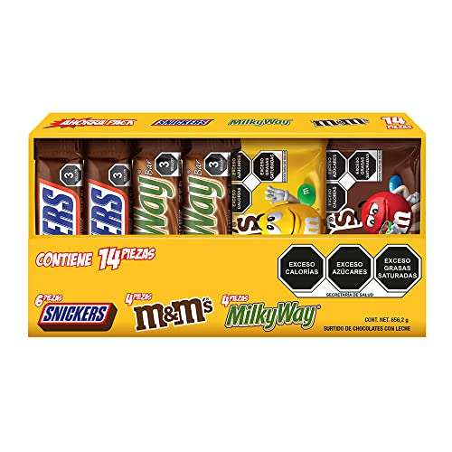 Snickers - Caja Chocolates Snickers, Milky Way, M&Ms - 14 Piezas .