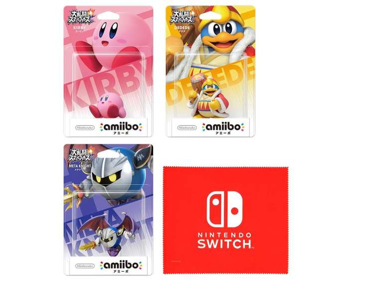 Amazon Japón: Pack Amiibo Kirby + King Dedede + Meta Knight (Smash Series)
