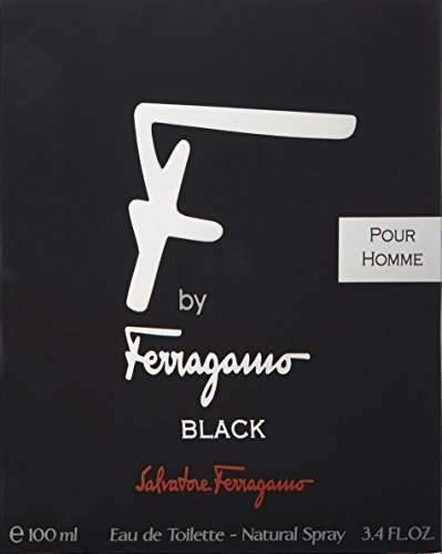 Amazon: Salvatore Ferragamo - Eau de toilette en aerosol natural Black By For Men de F by Ferragamo, 3.4 onzas líquidas (100 ml)