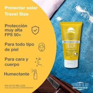 Amazon: FotoSun - Protector Solar Facial y Corporal - UV 100 FPS 50 - Hipoalergénico - 60mL
