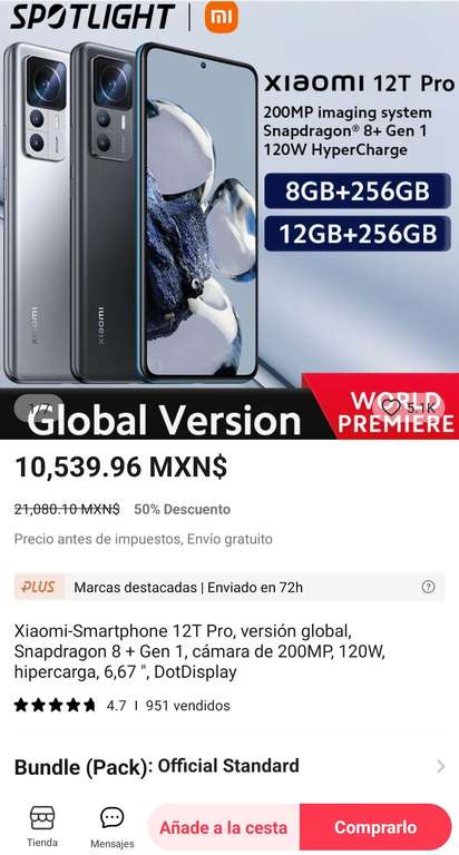 AliExpress: Xiaomi 12T Pro