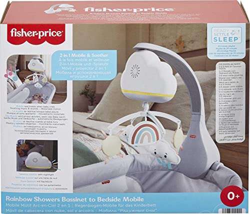 Amazon: Fisher-Price Rainbow Duchas moisés a mesita de Noche, Chupete de Mesa y máquina de Sonido para bebé recién Nacido a niño pequeño