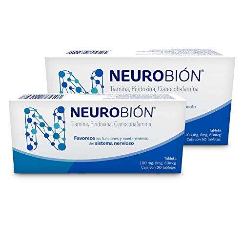 Amazon: Neurobión - Vitaminas de Complejo B Vitamina B1, B6 y B12, 90 Tabletas en 1 Pack de 60 y 30