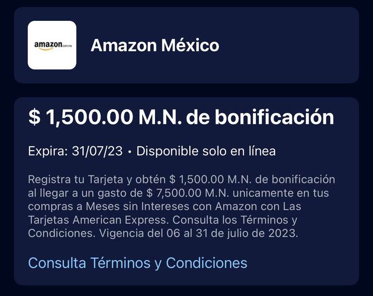 Amazon: $1,500 de bonificación en compras de $7,500 con American Express (Aplica en Prime Day)