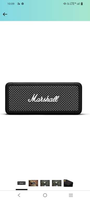 Marshall Emberton Bocina Portátil Bluetooth - Negro