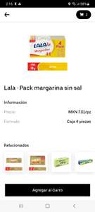 Cornershop CHEDRAUI Margarina lala, caja con 4 piezas