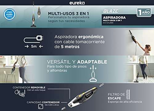 Amazon: Eureka aspiradora stick 3 en 1