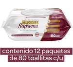 Amazon: Huggies Supreme Protección Delicada, Toallitas Húmedas, Caja con 960 Piezas (12 paquetes de 80 toallitas c/u), planea y ahorra