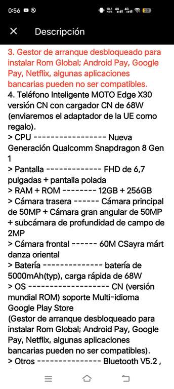 AliExpress: Motorola Edge X30 SnapDragon 8 gen 1