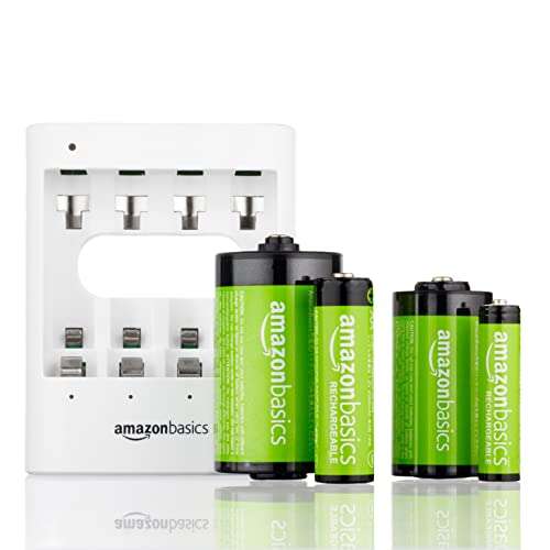 Amazon: Amazon Basics - Baterías recargables AA de alta capacidad - 2400 mAh (4 unidades) | envío gratis con Prime