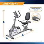 Amazon: Marcy Bicicleta estática magnética reclinada con 8 niveles de resistencia