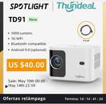 Aliexpress: Proyector Thundeal TD91 Con Wifi 5g resolución nativa 720p