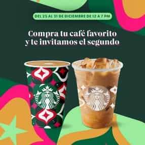 Starbucks: 2x1 en Bebidas Participantes (25 al 31 de diciembre)