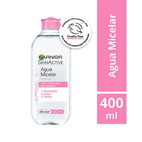 Amazon: Garnier Skin Naturals Face Agua Micelar Desmaquillante para Todo Tipo de Piel, 400 ml