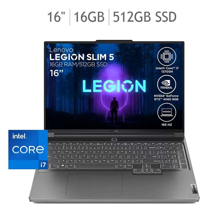 COSTCO: Lenovo Legion Slim 5 Laptop Gaming 16" Quad HD Intel Core i7 16GB 512GB SSD