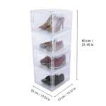 Costco: AG Box, Set de 4 Cajas de Zapatos Apilables Premium, Transparente