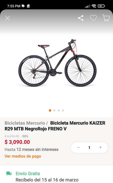 Linio Bicicleta Mercurio Kaizer R29