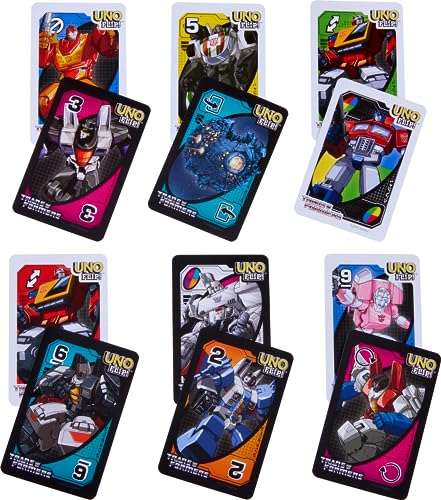Amazon: Mattel - UNO Flip! Juego de Cartas Transformers