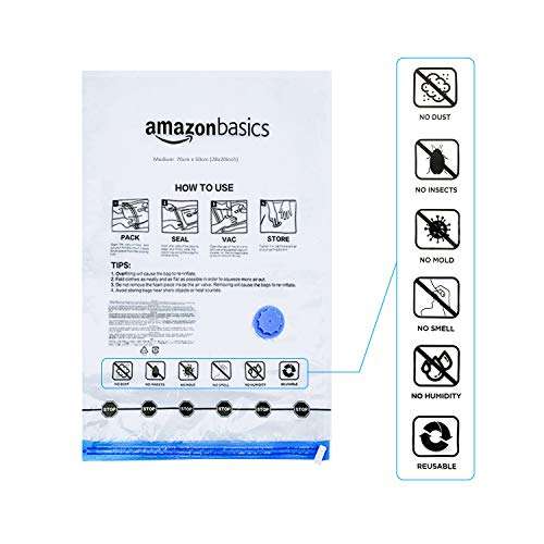Amazon: Bolsas de compresión al vacío con bomba (6 uds)