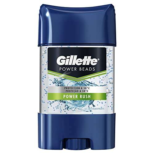 Amazon: Gillette Gel Antitranspirante Power Beads Power Rush 82 g (Planea y Ahorra, envío gratis prime)