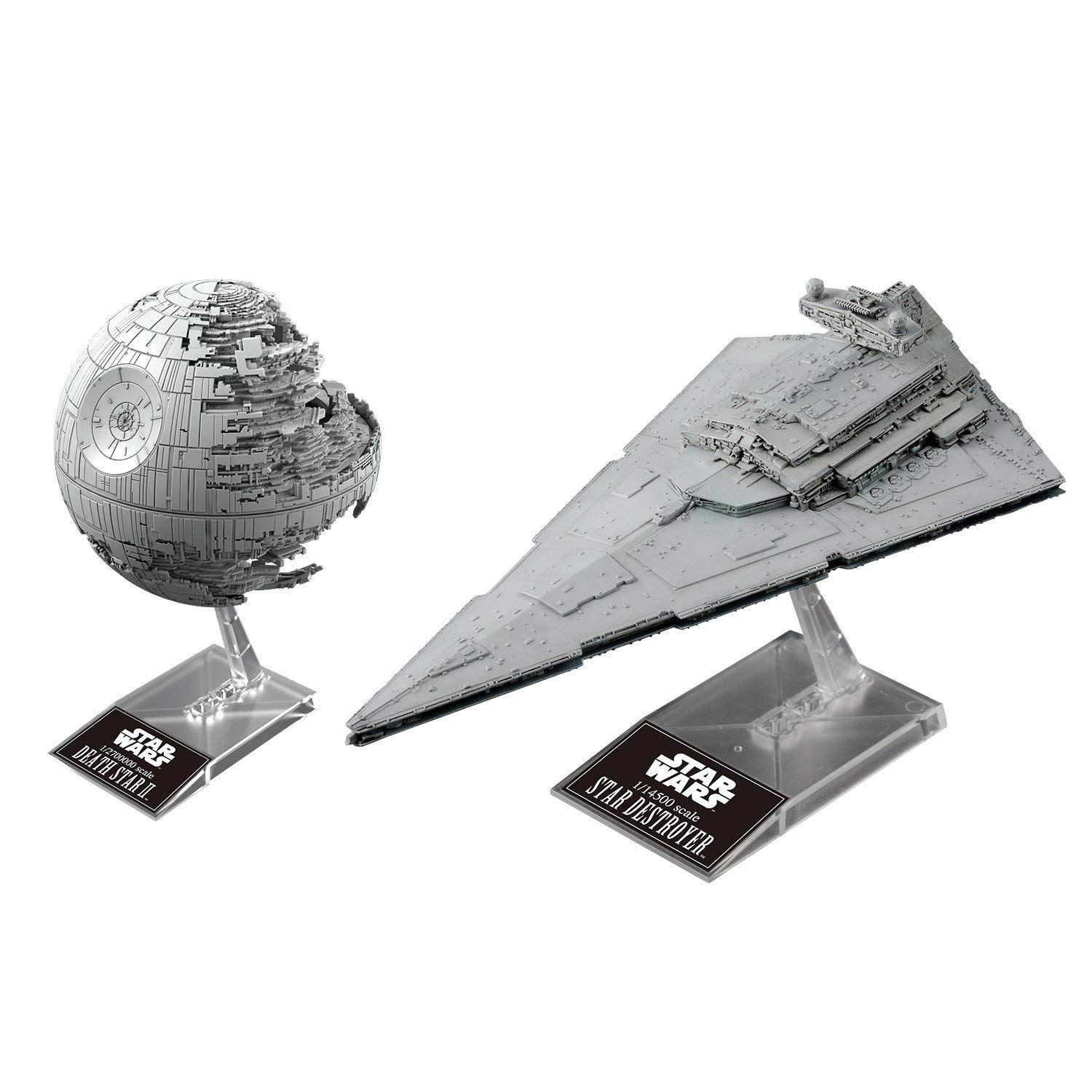 Amazon: Bandai Hobby - Bandai Spirits Star Wars Plastic Model Death Star II 1/2,700,000 & Star Destroyer 1/14,500 "Star Wars"